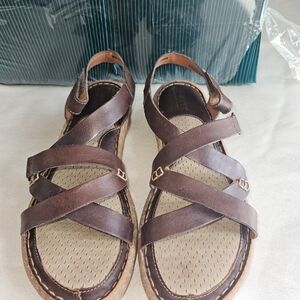 Born Brown Leather Sandals